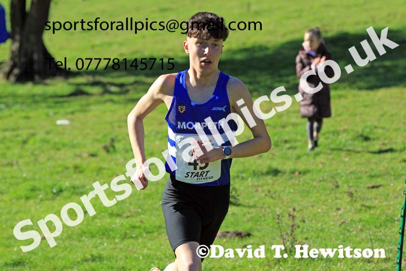 Mens under-17s, 2022 NECAA Cross Country Relays, Thornley Hall Farm, Peterlee, County Durham, October 15th. Photo: David T. Hewitson/Sports for All Pics